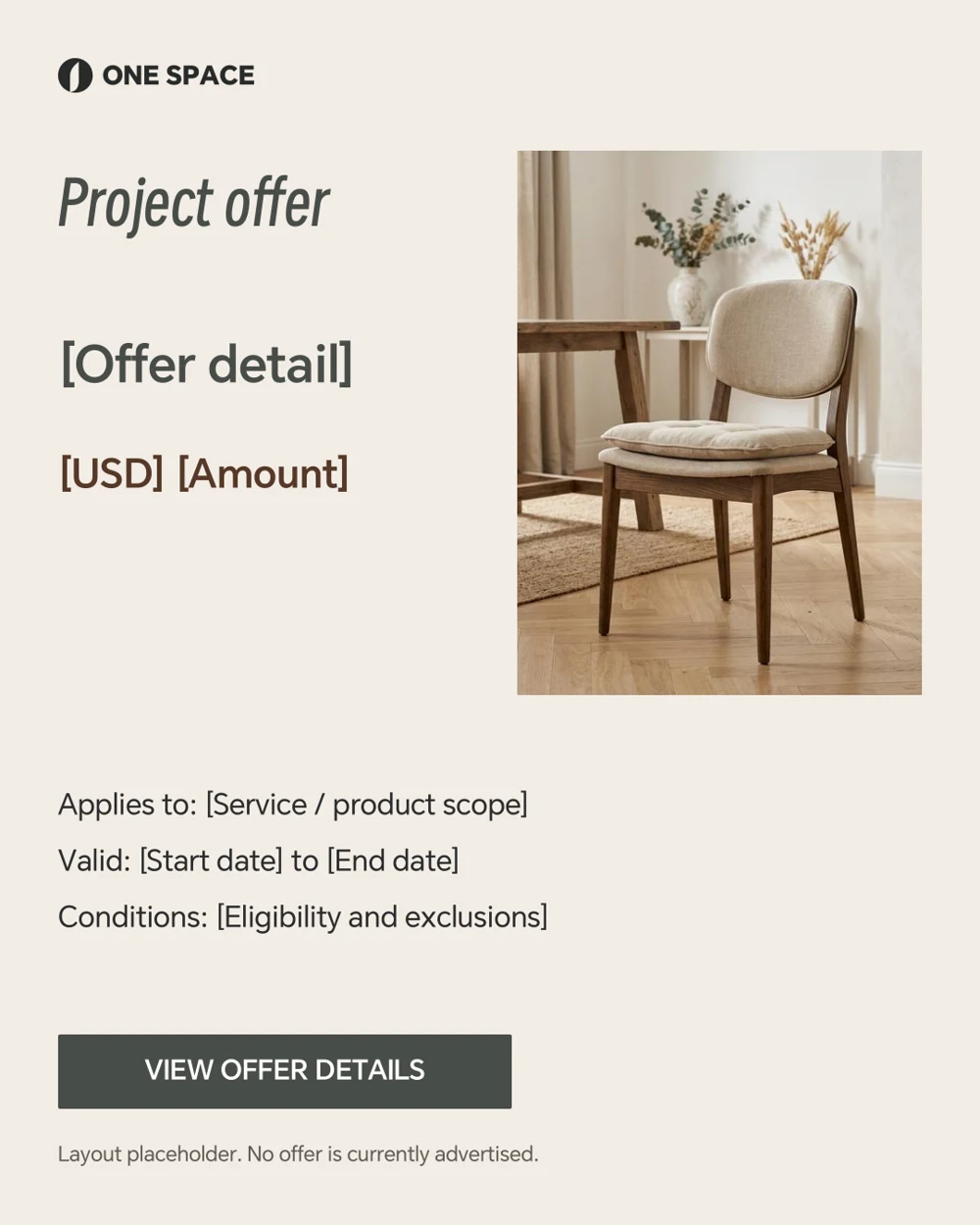 Offer layout specimen